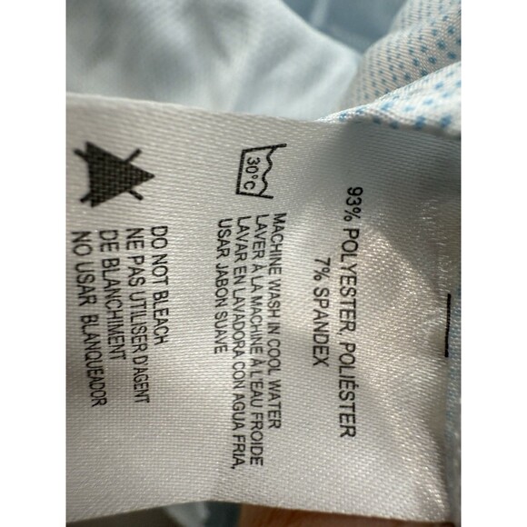 New C Lab NYC Performance Shirt Mens XL Blue White 4 way Stretch Button Up - Picture 5 of 6